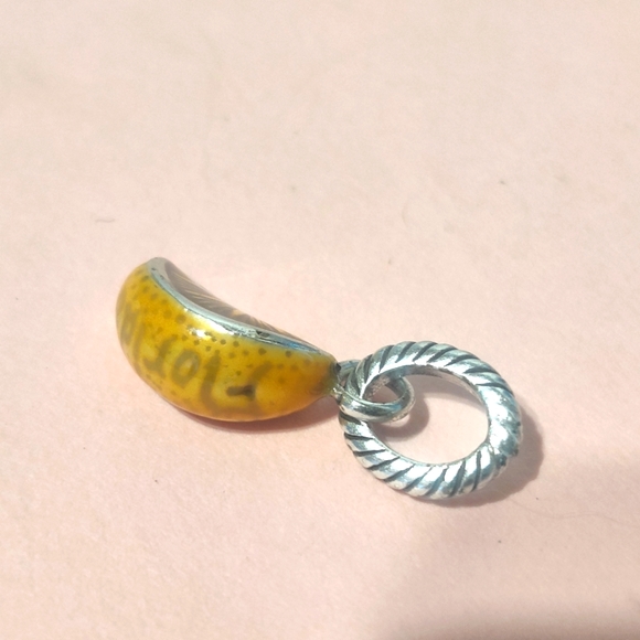 Brighton Silver Florida Orange Slice Dangle Bracelet Charm - Picture 2 of 4